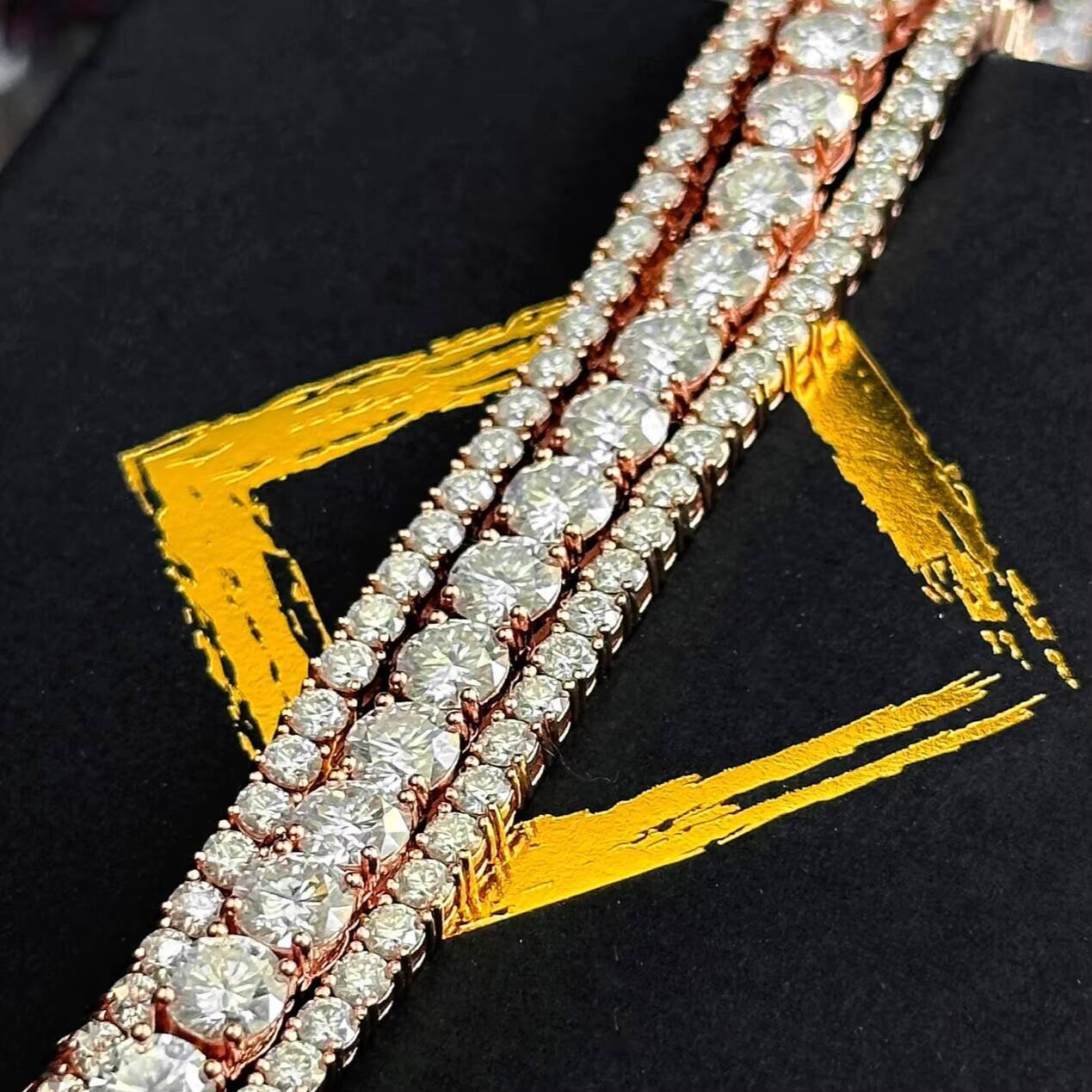 Luxury Iced Out VVS Moissanite Tennis Chain Fine Jewelry Hip Hop Necklace 925 Sterling Silver Moissanite Necklaces For Unisex
