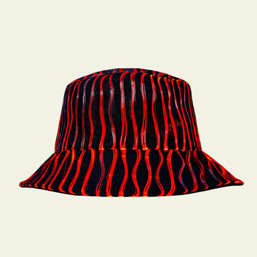 Luminous hat, popular cross-border item, glowing for music festivals and Halloween, foreign trade sun-shading fisherman hat