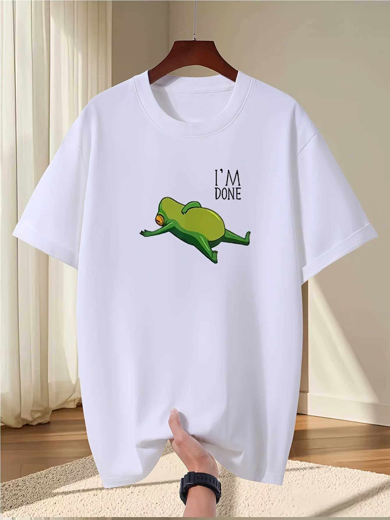 Men New Summer Fashion Letter Pattern Printed Casual T-shirt Cool Soft Breathable Fabric Fashionable Trend Comfortable Top M260317