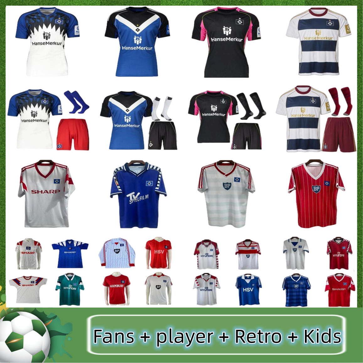 2025 2026 Hamburger L.Vuskovic Soccer Jerseys Trikot DOMPE SAMBI POULSEN KONIGSDORFFER GLATZEL PHILIPPE MUHEIM Fabio Vieira 25 26 HSV retro football shirt kids kit