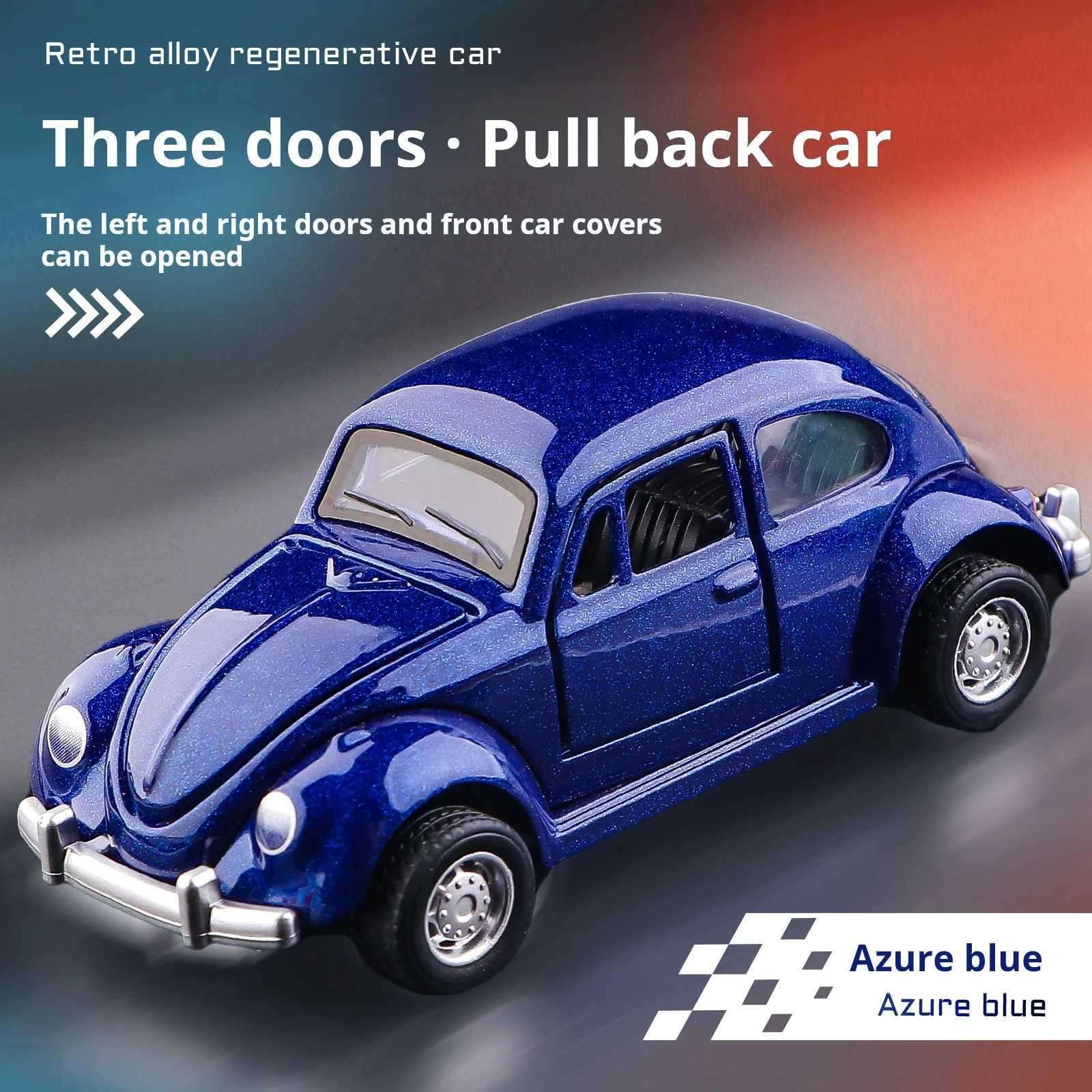 Retro Alloy Classic Car Model 132 Scale Pull Back Diecast Toys Vehicle Simulation car model Decor For Kids Boys Gifts D260317