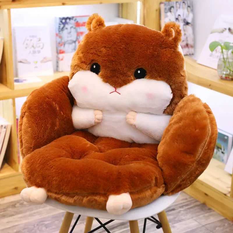 Cartoon Chair Cushion Office Cute Hamster Shaped Seat Cushion Winter Thermal Home Supplies D260317