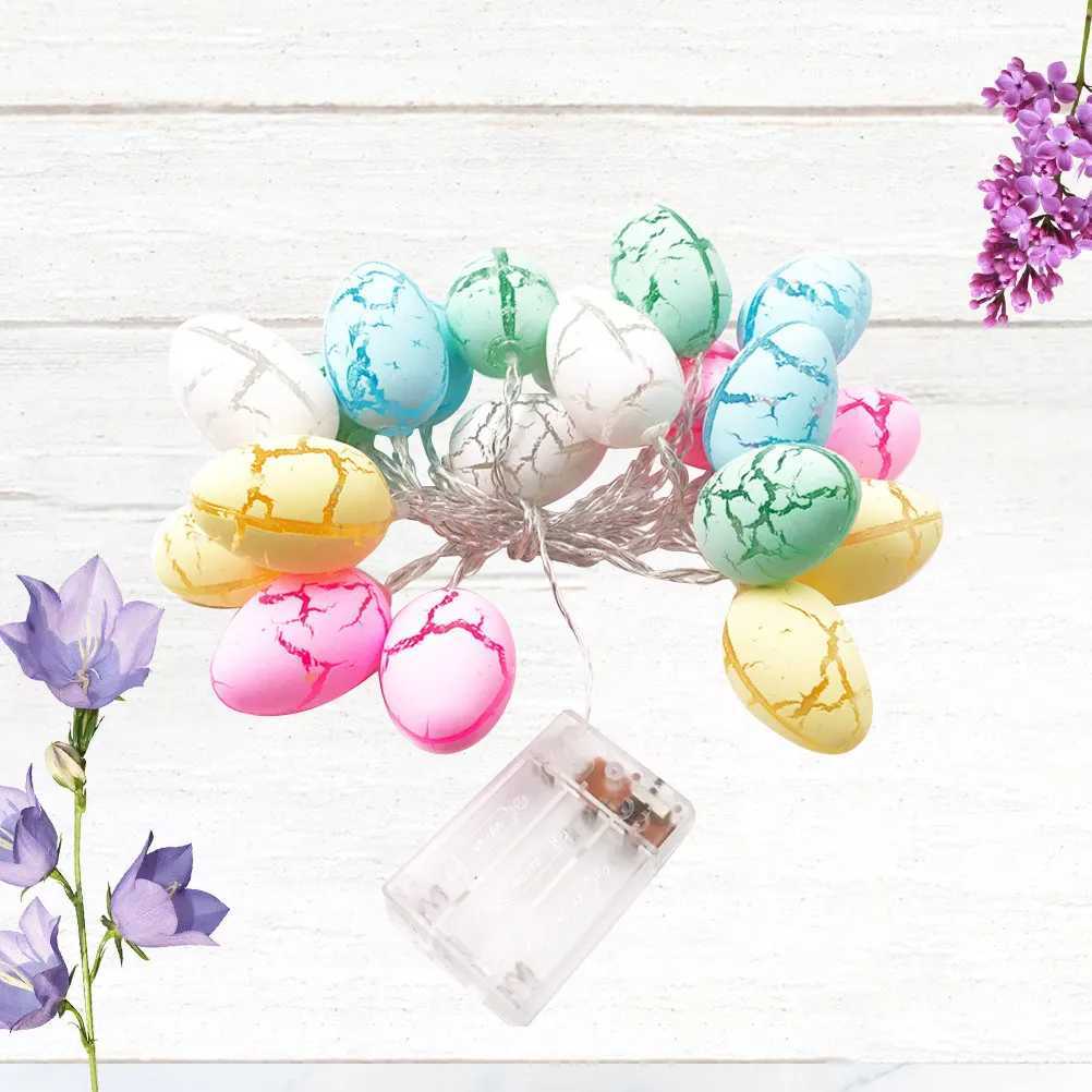 Egg String Lights PVC Decorative LED for Easter Party Backdrop Decoration Creative Fun H260316