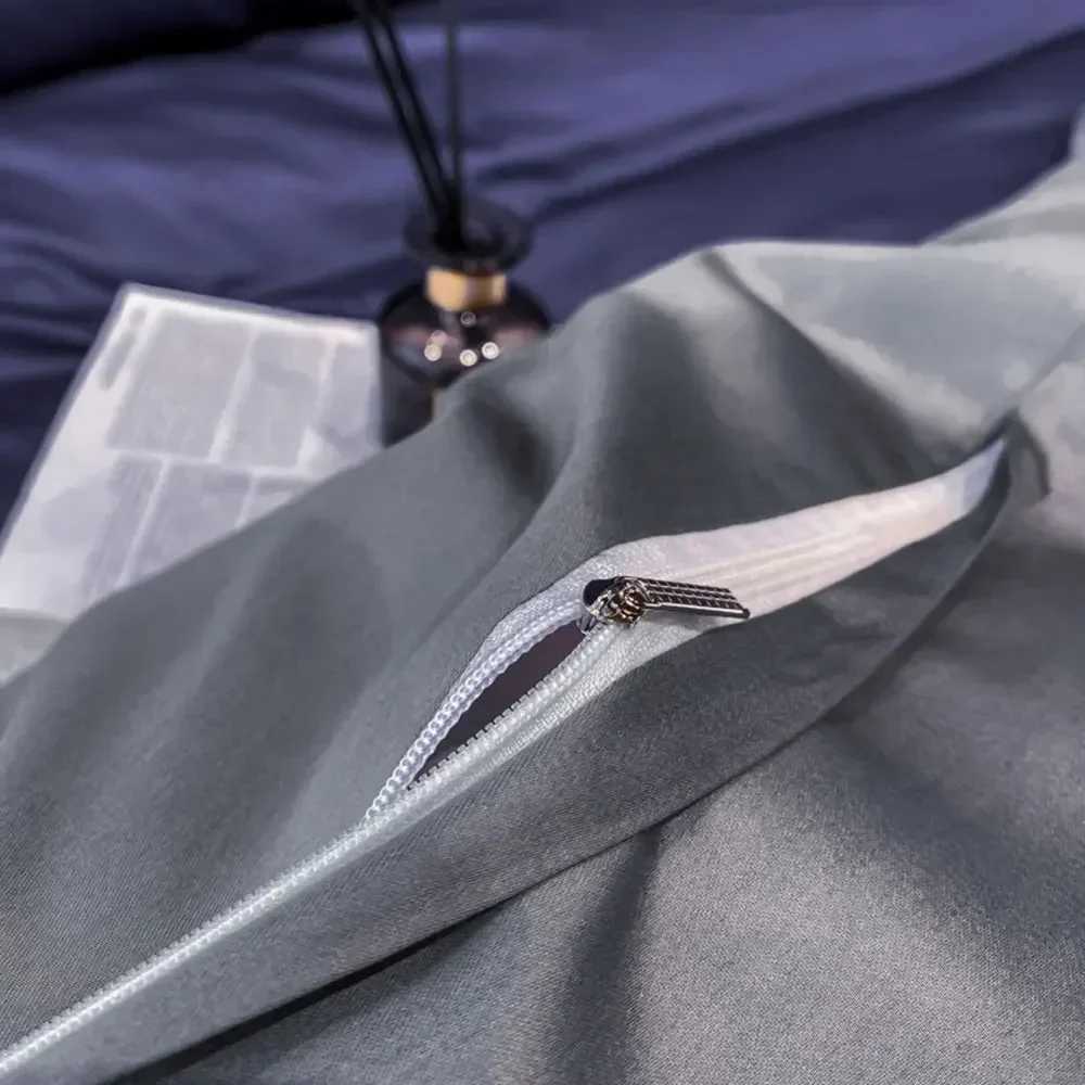 Svetanya Embroidery 100 Egyptian Cotton Silky Bedlinens Bedding Set Sheet Queen King Size Underwear Solid D260317