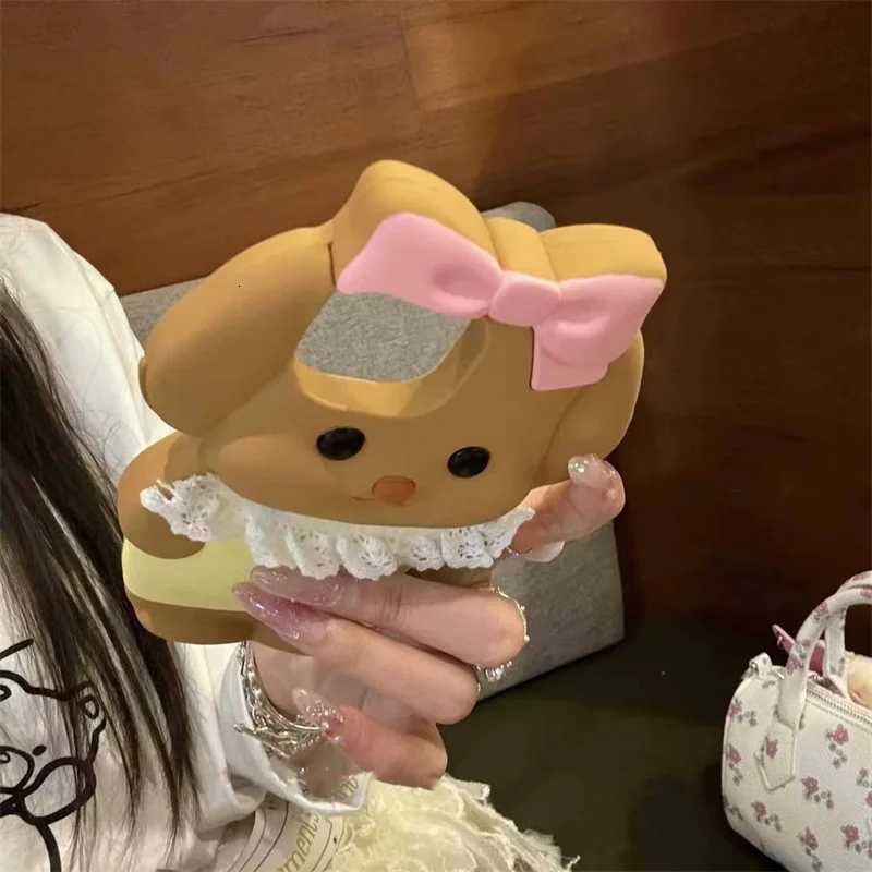 Silicone Cartoon Bow Dog Suitable For Iphone 15 Pro Max Phone Case All Inclusive 12 13 14 Protective Case C260314