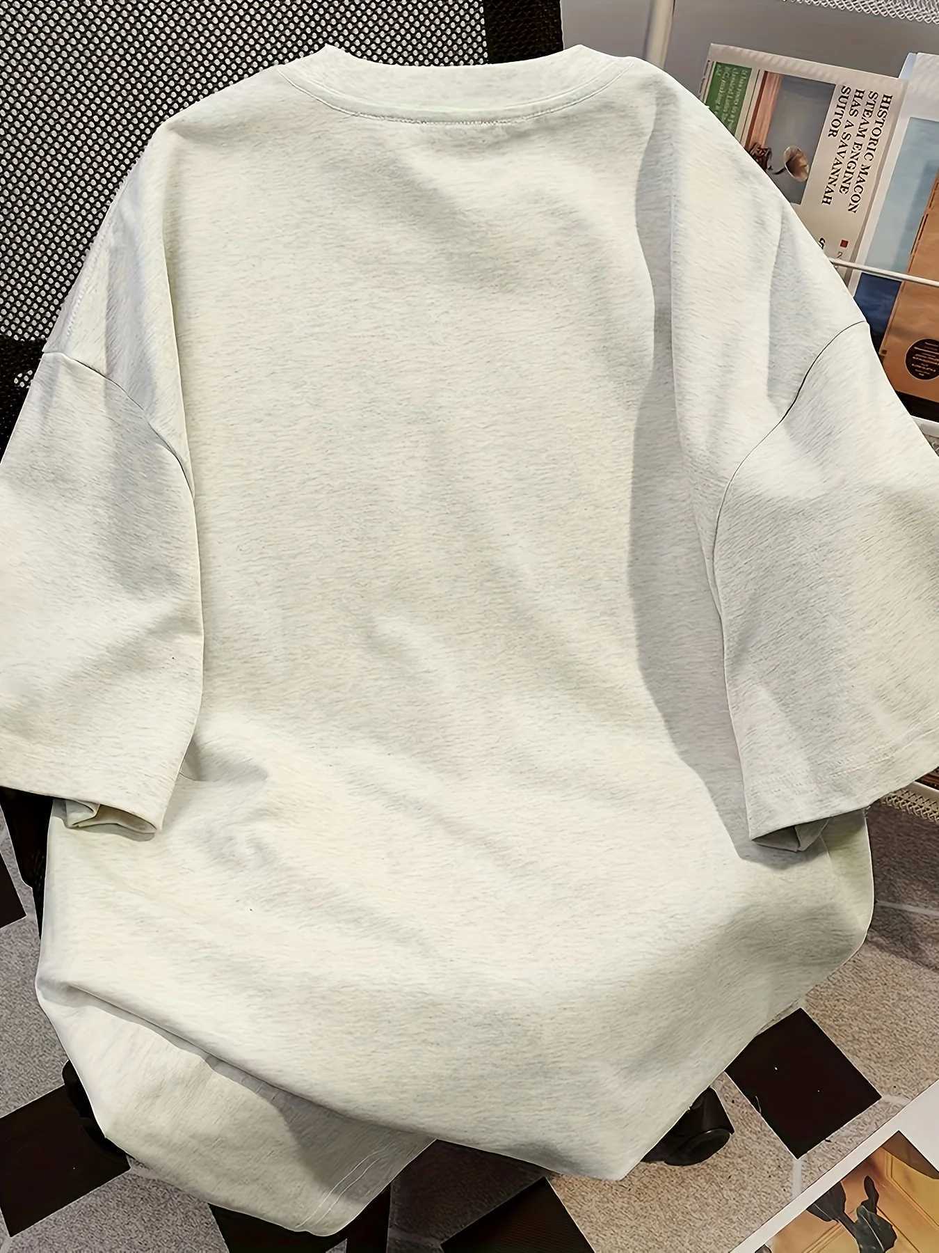 Oversized Women Tshirt Summer Fashion Drawn Printed Casual Short Sleeve Top Pullover Comfortable Plus Size Tee Trendy Outfit M260317