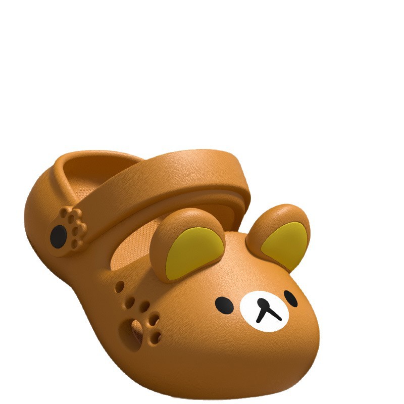 Toddler Sandals Cute Bear Clogs Non-Slip Kids Shoes Soft EVA Slippers Summer Beach Shoes Pool Shower Slippers Indoor Outdoor Slippers Girls Boys Kids 