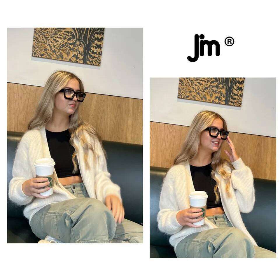 JM Square Glasses, Blue Light Blocking Computer Reader for women men Reading Presbyopic Glasses 26Y0317