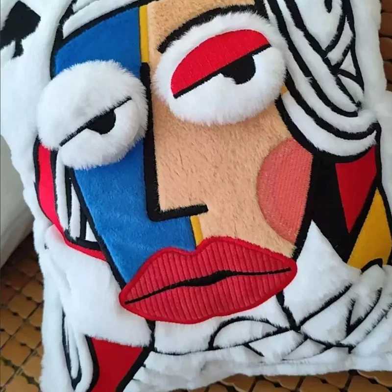 Cute Plush Embroidered Playing Cards Embroidered Pillow Cushion Fun Gift for Friends D260317