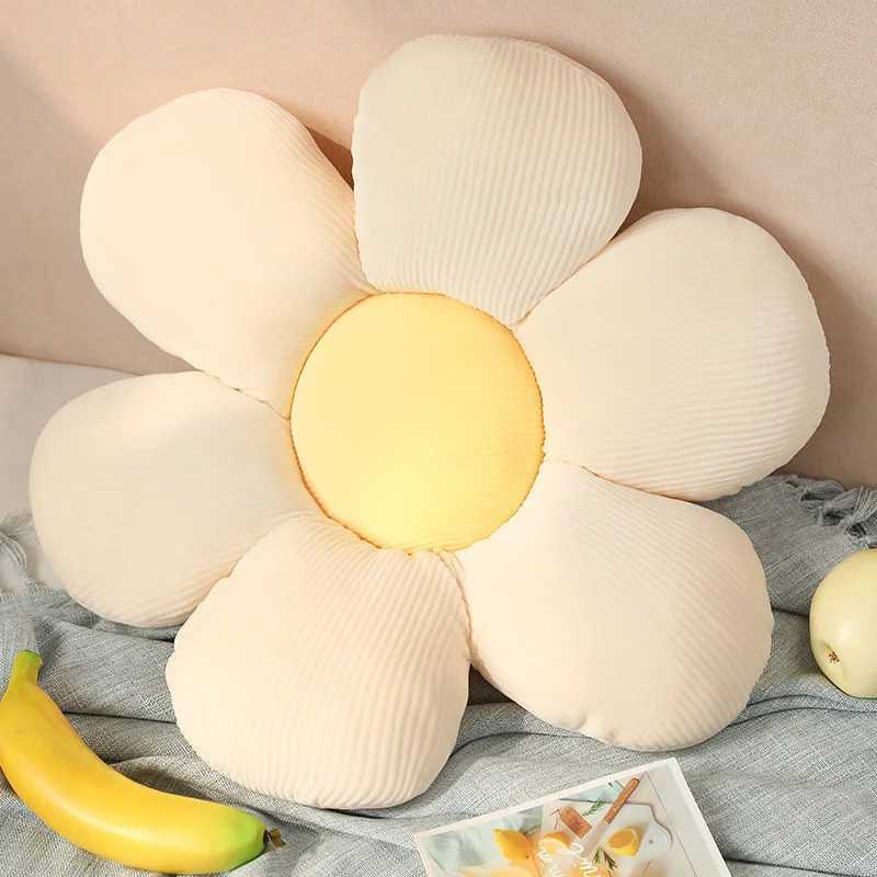 35-40cm seat cushion Colorful Flower Plush Pillow Soft Cartoon Plant Stuffed Daisy Chair Cushion Sofa Lovers Birthday Gift D260317