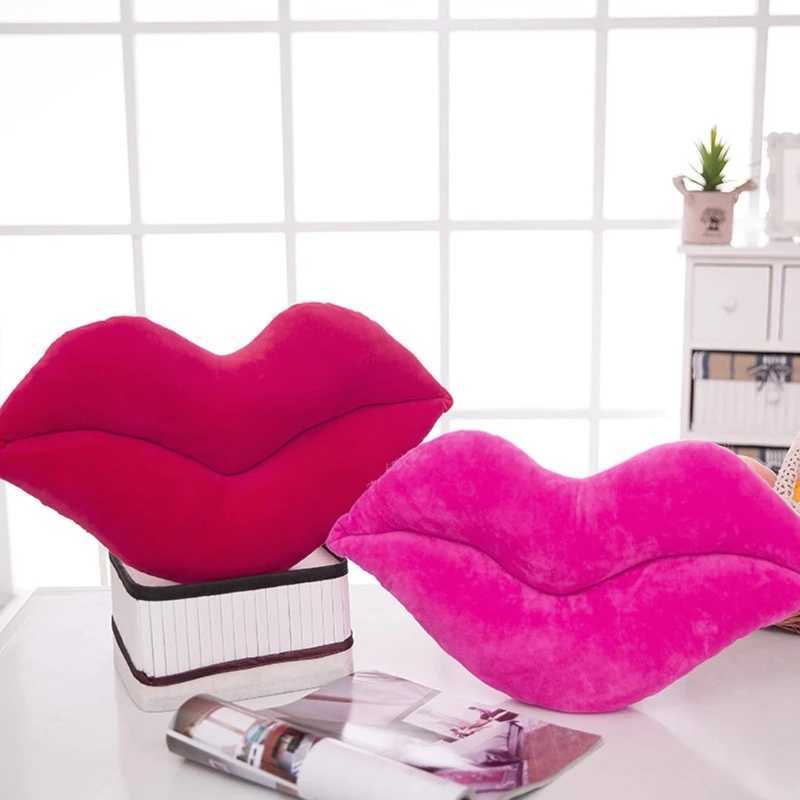 Big Red Lips Cushion Pillow Stuffed Plush Doll Car Seat Home Living Room Bedroom Decoration Valentines Day Gift Drop Ship D260317