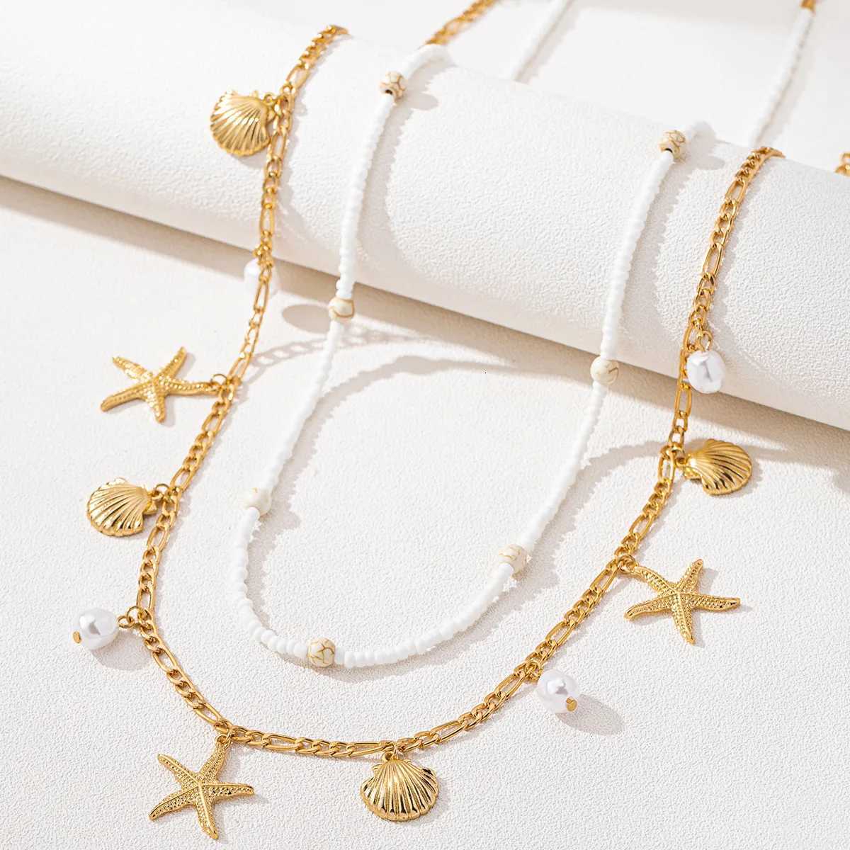 Summer Beach Layered Beads Waist Chain for Women Boho Starfish Pearl Shell Charms Sexy Bikini Belly Body Chains Vacation Jewelry H260316 - view 5