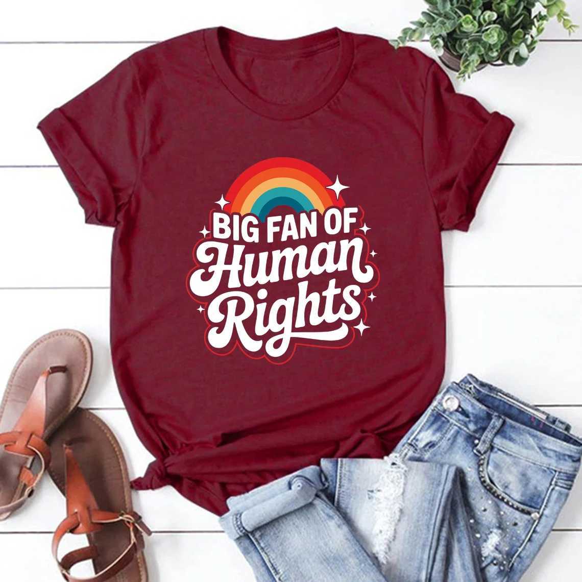 Big Fan of Human Rights T-Shirt Radicalized By Basic Decency T-shirt Unisex T Shirt Social Justice Tee Streetwear Casual Tops M260317