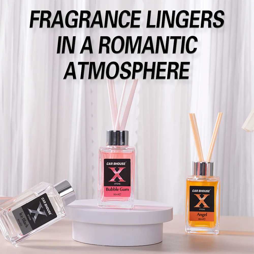 80ML Car Aromatherapy Interior Durable Freshener Perfume Essential Oil Fragrance Deodorant Rattan Car Accessories D260317