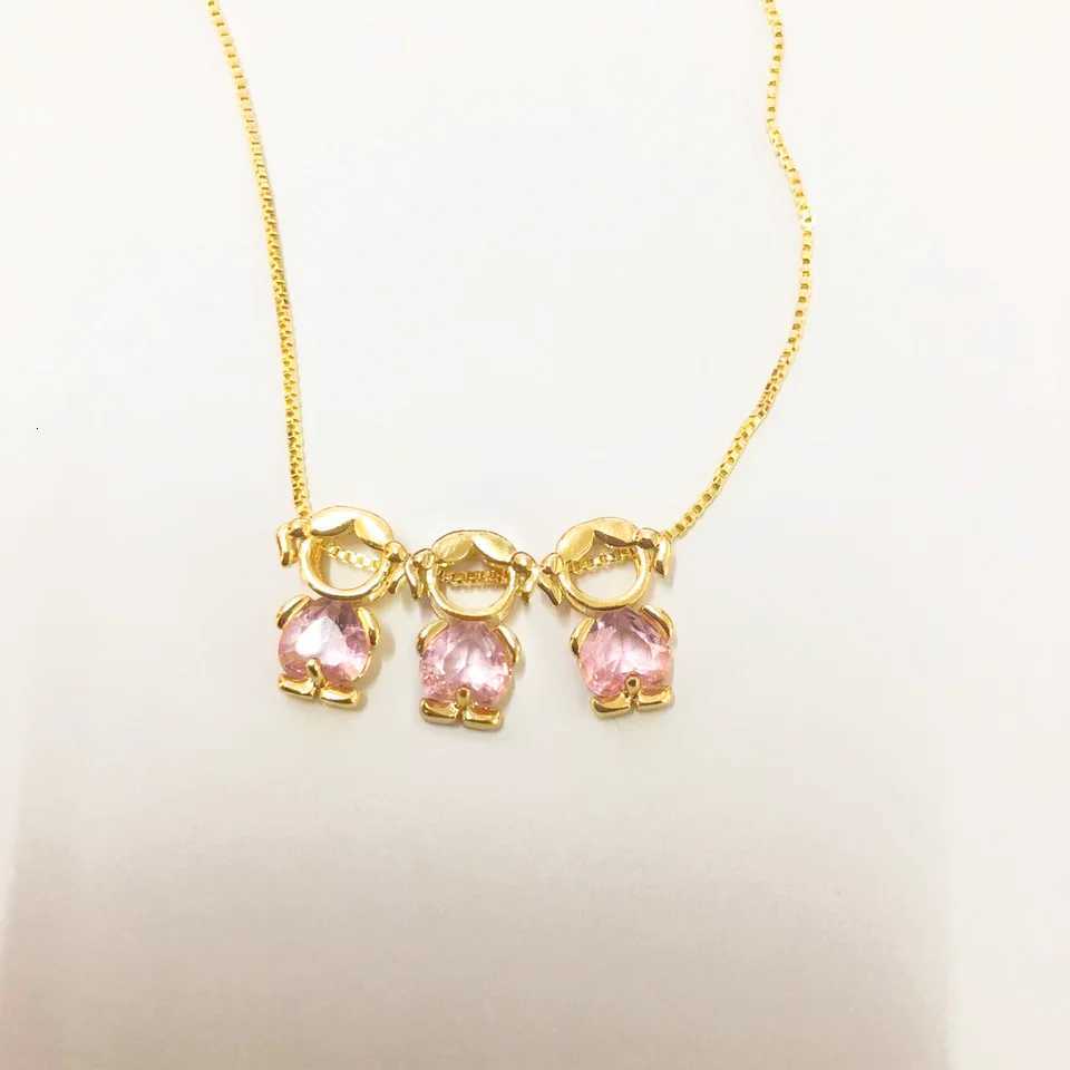 Nidin Fashion Cute Girls Boys Pendant Necklaces For Women Heart Shape Crystal Zircon Charm Clavicle Chain Jewelry Birthday GiftsXJ260317