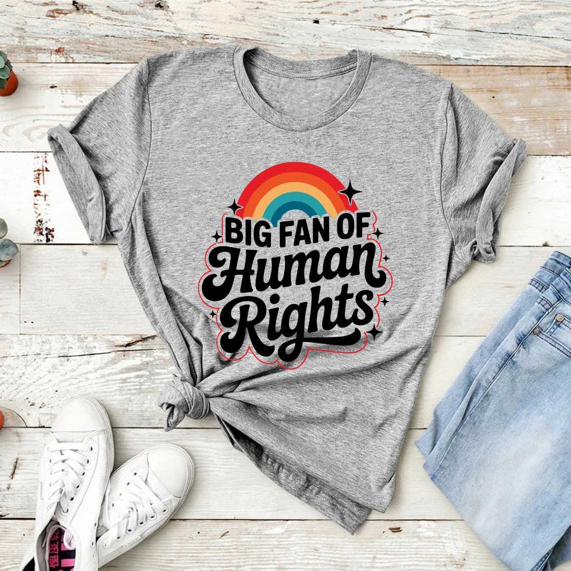 Big Fan of Human Rights T-Shirt Radicalized By Basic Decency T-shirt Unisex T Shirt Social Justice Tee Streetwear Casual Tops M260317