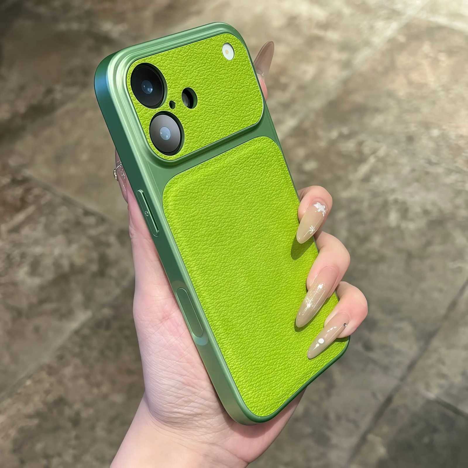 Matte Leather Texture Phone Case For iPhone 17 16 15 14 13 Pro Max Camera Protection Non-slip Shockproof Bumper Cover C260314