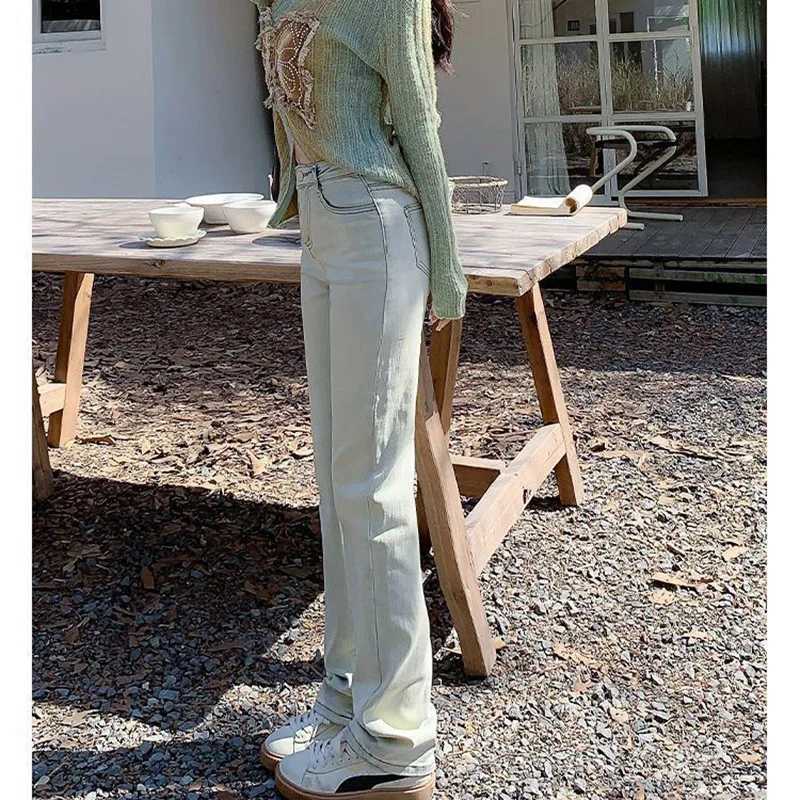 Classic Fashion Women Thin Straight Leg Jeans Pants s Korean High Waist Denim Pants Lady Vintage Casual Trousers M260317