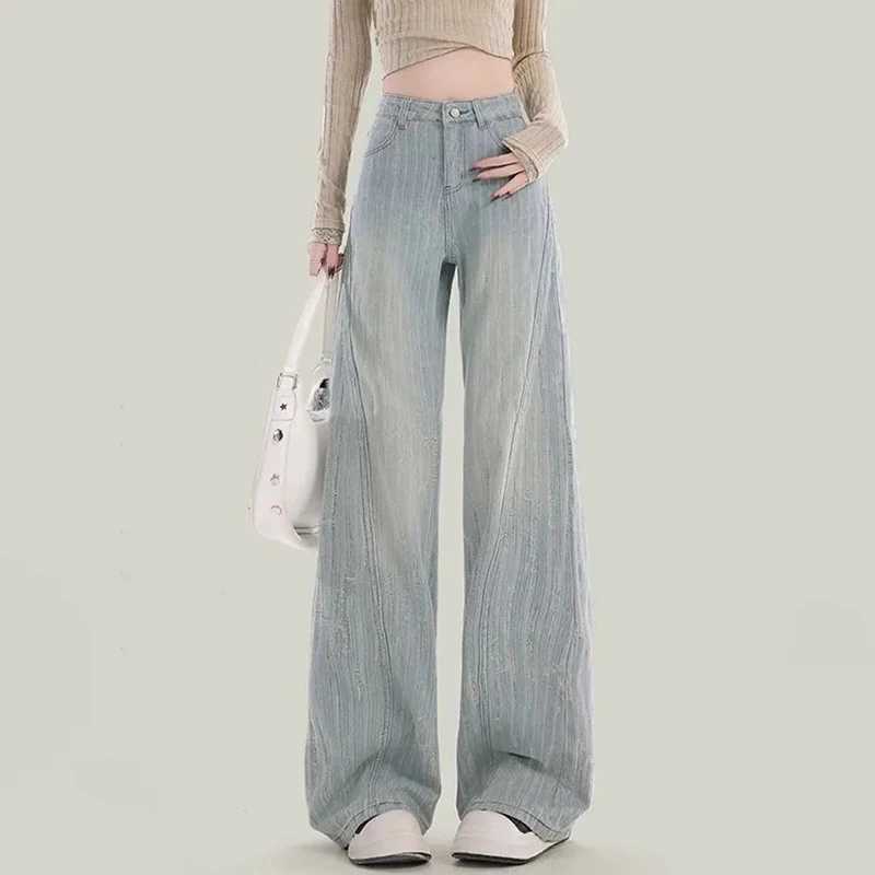 2026 New Retro Designer Women Jeans Female High Waist Straight Leg Denim Pants Hot Sale s Chic Solid Leisure Trousers M260317
