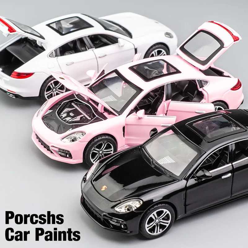 132 Porsche Panamera Alloy Car Model Diecast Sound Light Car Toy Computer Desktop Decorative Ornaments Collection Gift Box D260317