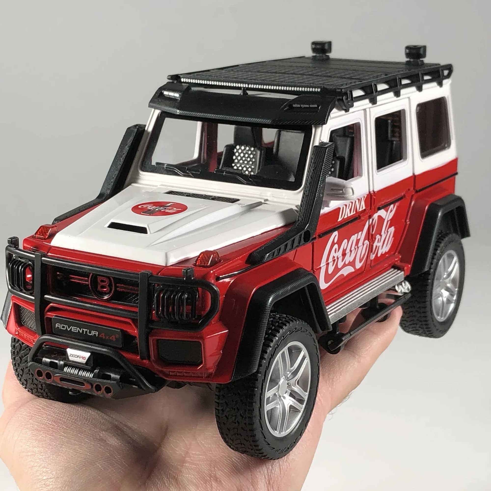 124 Benz G550 Coca Cola Off Road SUV Alloy Metal Diecast Model Car Desktop Display Collectible Ornament Holiday Present For Boy D260317