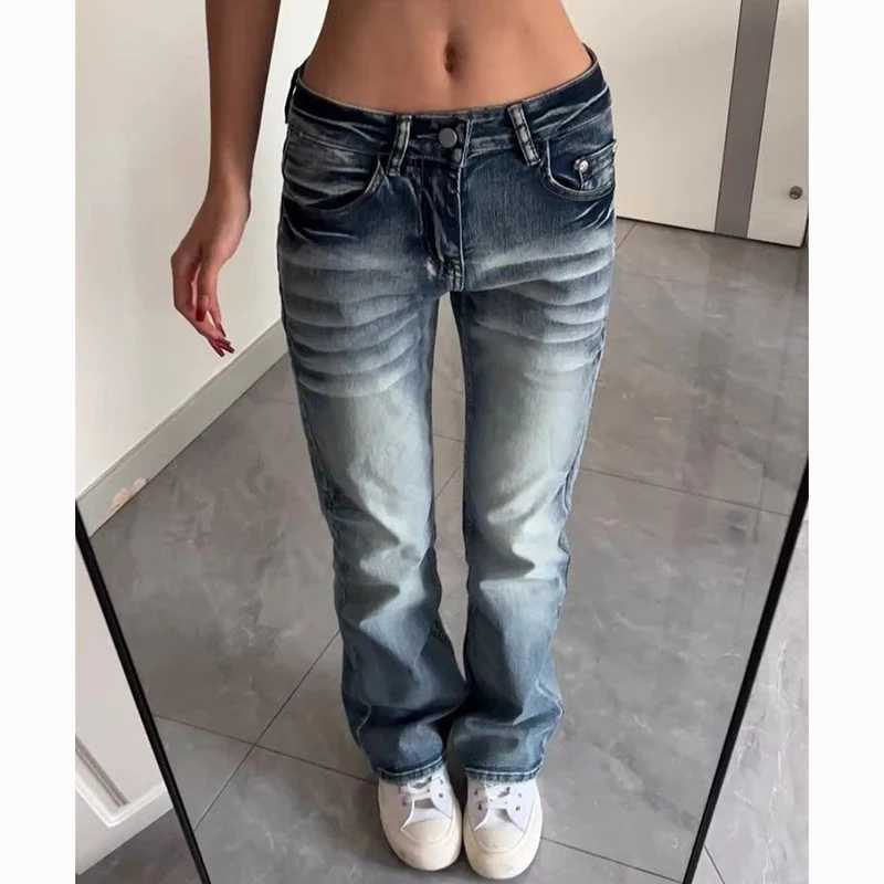 High Street s Straight Leg Flared Jeans Women Korean High Waist Denim Pants Lady Casual Fashion Designer Trousers M260317