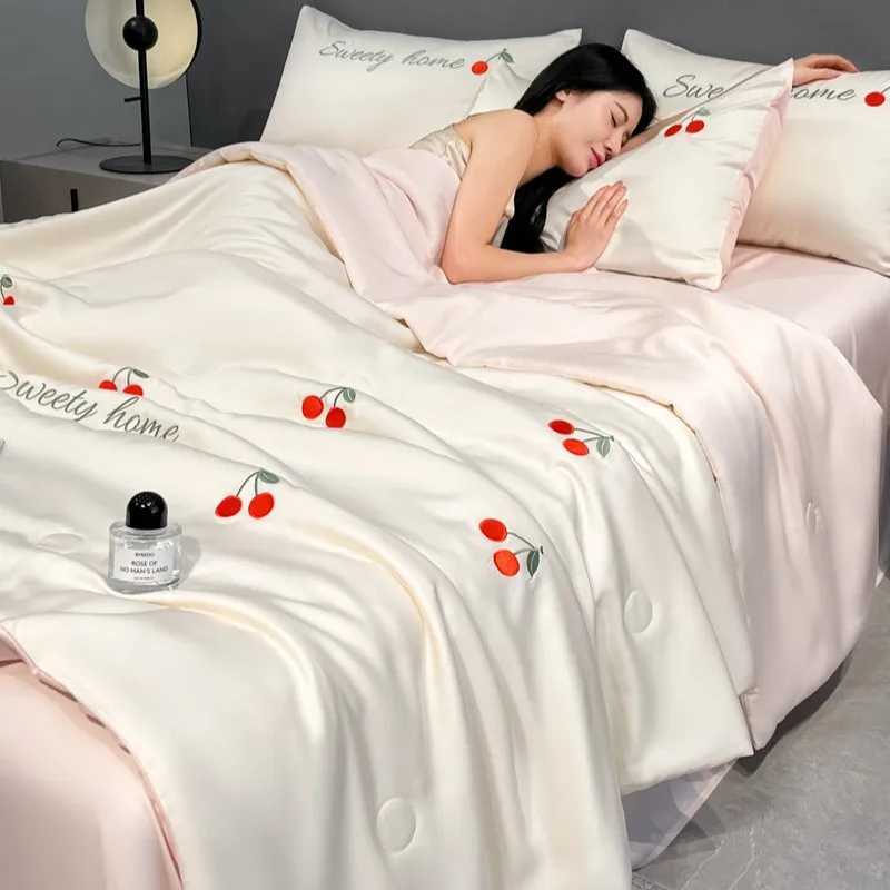 2025 new washed ice silk summer quilt four-piece air conditioner quilt four-piece summer cool ice silk summer quilt D260317