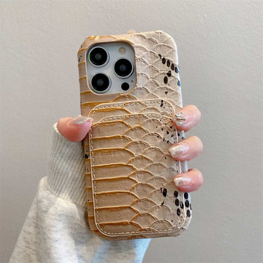 Luxury Dragon Snake leather Card holder wallet Case protection for iPhone 15 14 13 12 11 14 Pro Max XS XR 7 8 Plus X SE Coque C260314