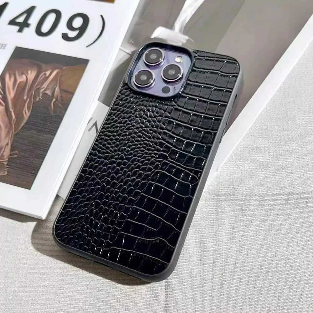 Luxury Business Crocodile Leather Phone Case for IPhone 17 16E 15 14 Plus 13 12 Pro Max Impact Resistant Protection Mobile Cover C260314