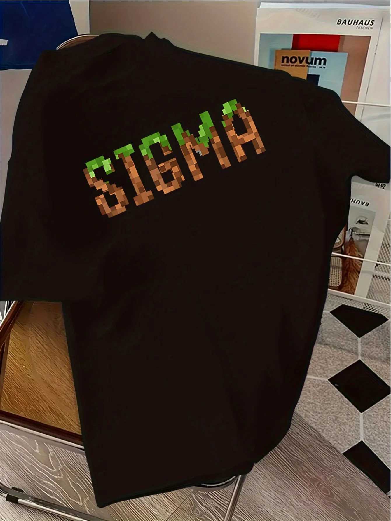 Mens Summer T-shirt Made of Cotton A Casual Summer Top with A Round Collar and Breathable Design Suitable for Casual Outfits M260317