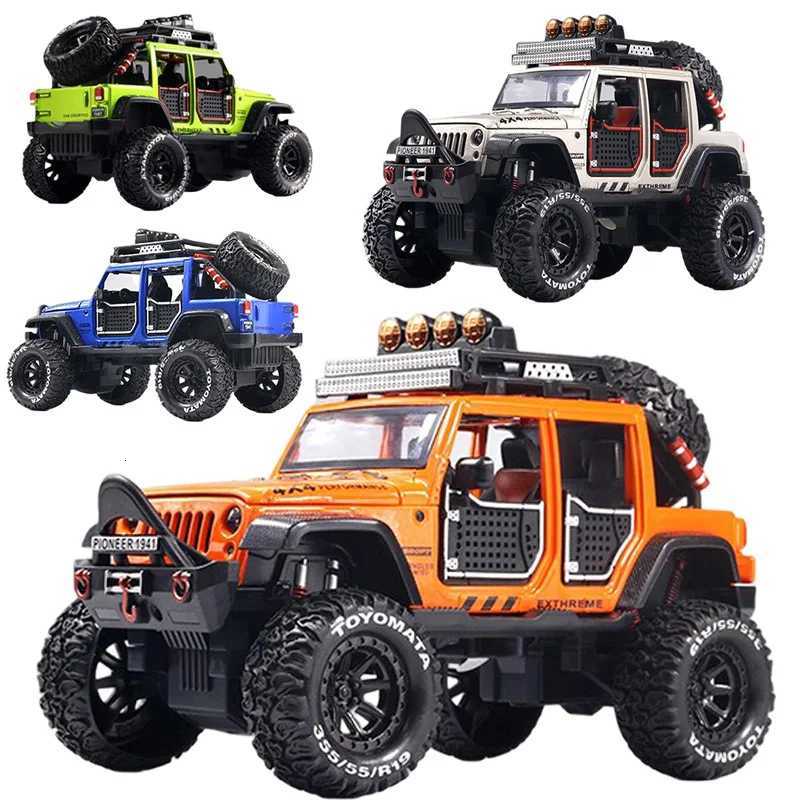 1 24 simulation alloy toy off-road model car with sound effects and light children toy rebound model car ornament holiday gift Y260316