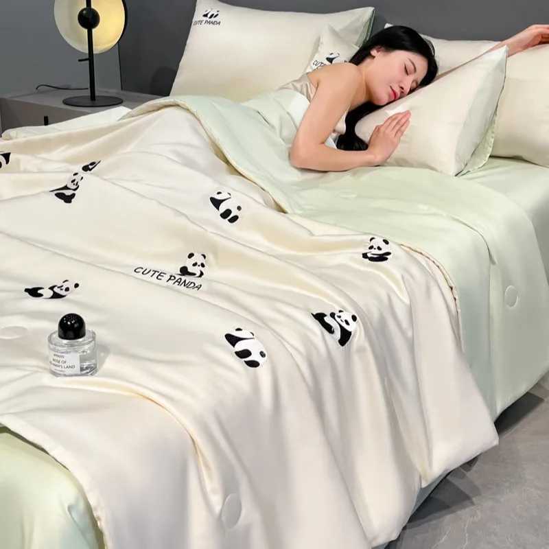 2025 new washed ice silk summer quilt four-piece air conditioner quilt four-piece summer cool ice silk summer quilt D260317