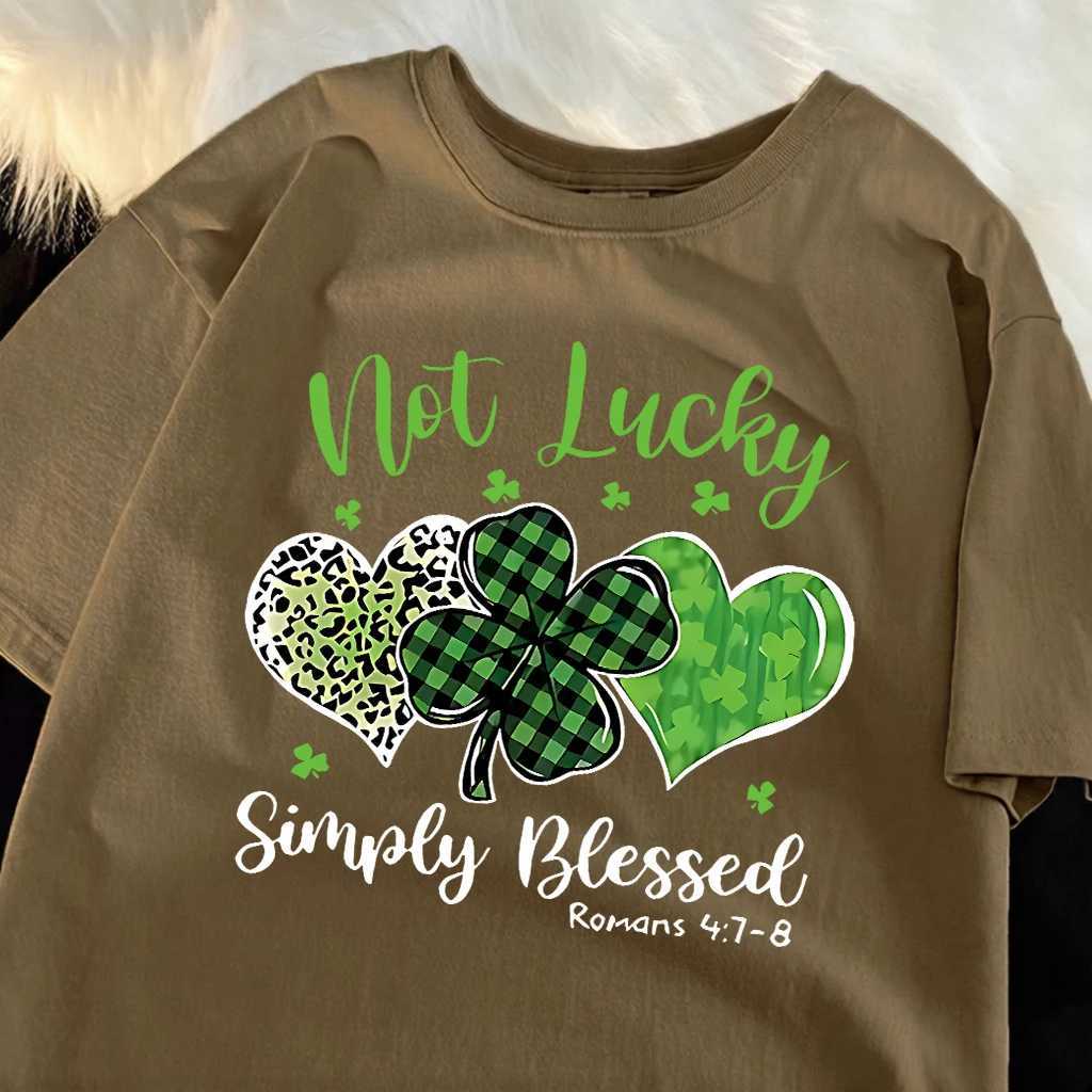 Not Simply Blessed Prints Comfy Sport T Shirts Man Summer Loose T-Shirt Hip Hop O-Neck Clothing Casual Cotton Streetwear M260317