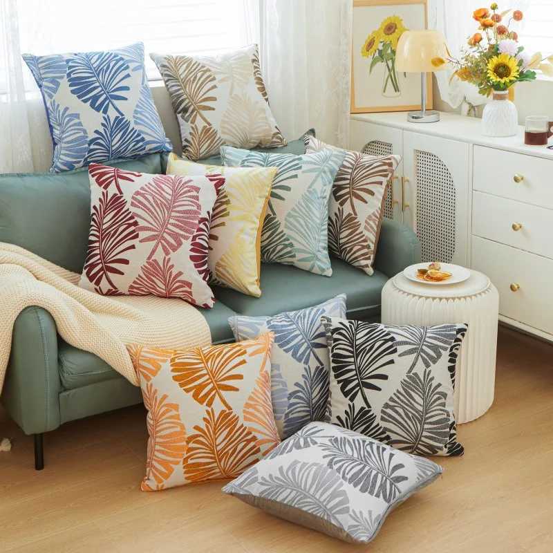 Palm trees Throw Pillow 18x18 Inch 1 Pc Linen Decorative Cushion Washable Invisible Zipper Durable for Home Sofa Bed D260317