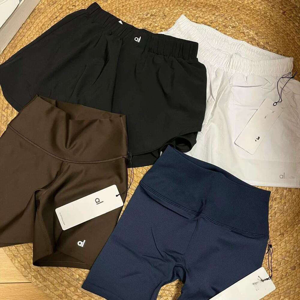 Stretch Designer Aloismness Shorts Women Skirt Gym Yoga Running Shorts Set Double Layer Prevent Exposure Pant Aloismness Set Women Shorts Clothes Set Men Jogging