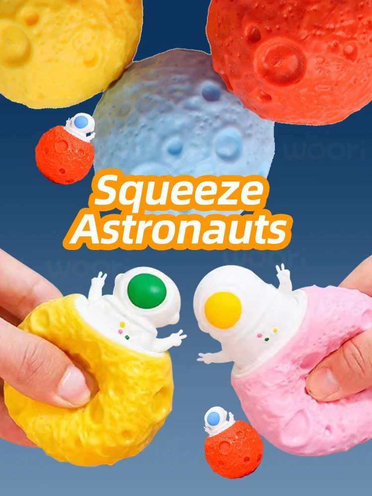 Squeeze Astronauts Planet TPR Cup Anti Stress Pop Up Funny Toys Joke Decompression Fidget Sensory Stress Gift for Kids Adults H260317