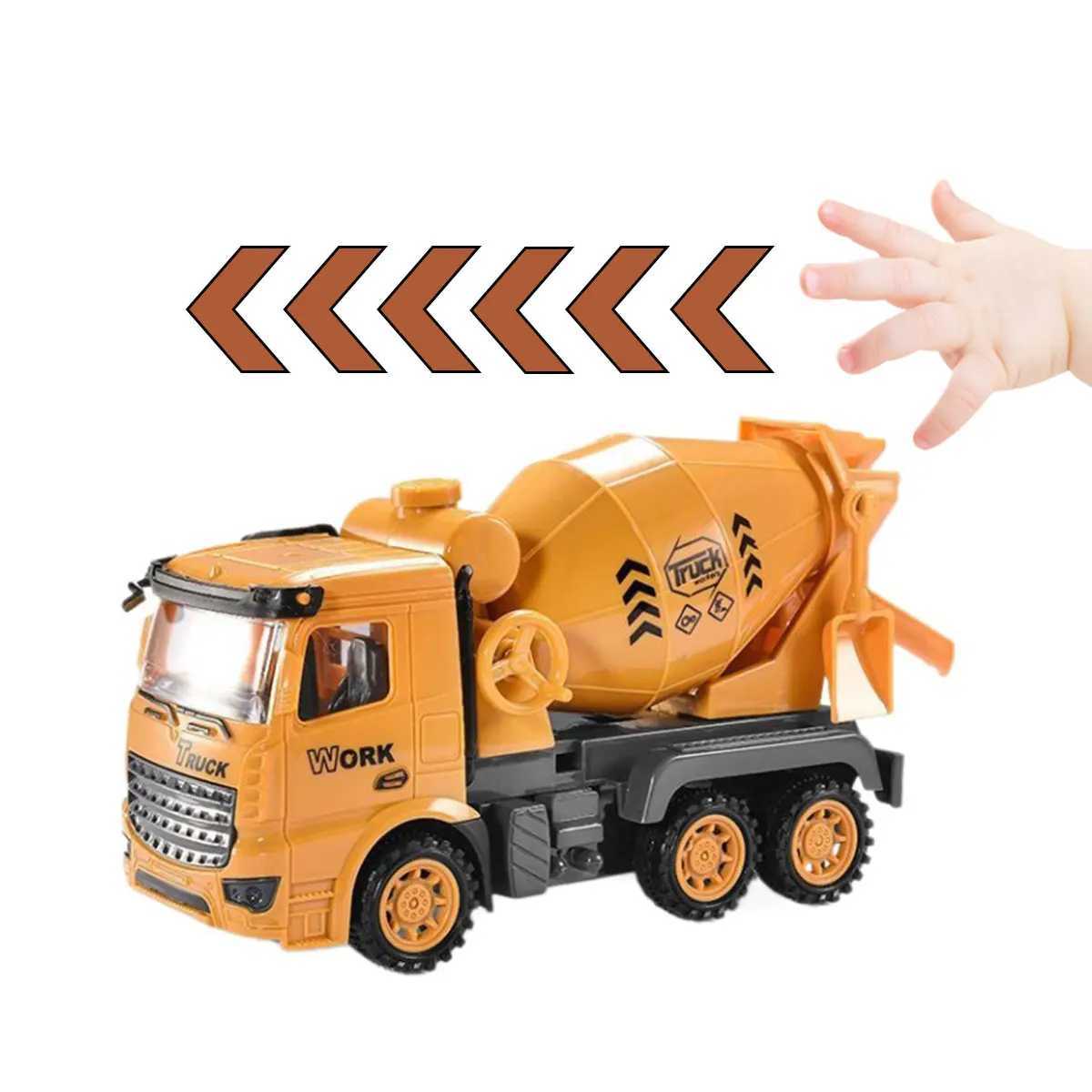 1 PCS Engineering Vehicle Toy for Children Inertial Model Play Plastic Car Kid Mixer Truck Crane Bulldozer Excavator Boy Gift D260317