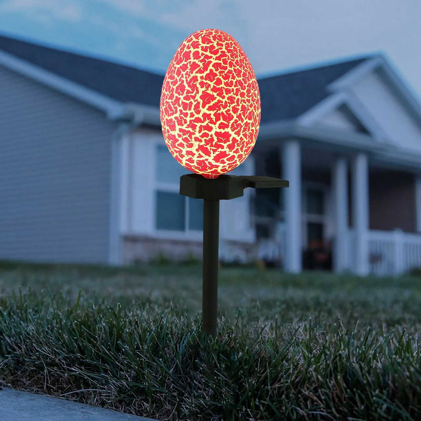 Solar Egg Light Outdoor Waterproof Garden Lamp Automatic Night Sensor For Yard Easter Decor Solar Lights Outdoor Garden Egg Lamp H260316