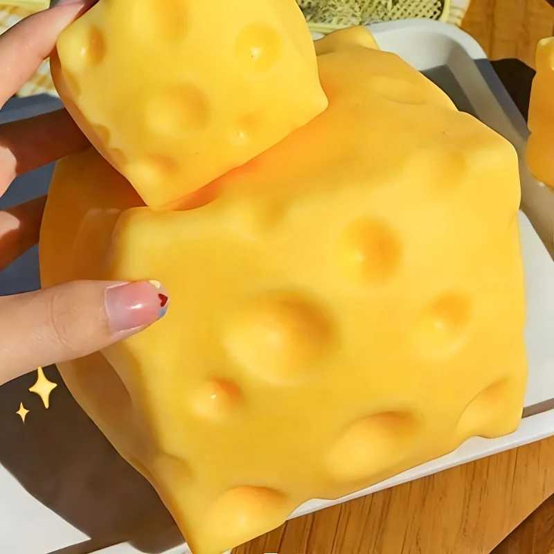 Giant Cheese Squeeze Toy Extra Large Size Cheese Squishy Fidget Toys Slow Rebound Shapeable Venting Ball for Adults Gifts H260324