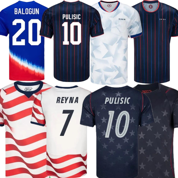 24 25 2026 2027 USAS PULISIC Soccer Jerseys AARONSON DEST McKENNIE ADAMS WEAH REYNA MUSAH BALOGUN ROBINSON HEAPS DUNN United States National football Men kids shirt