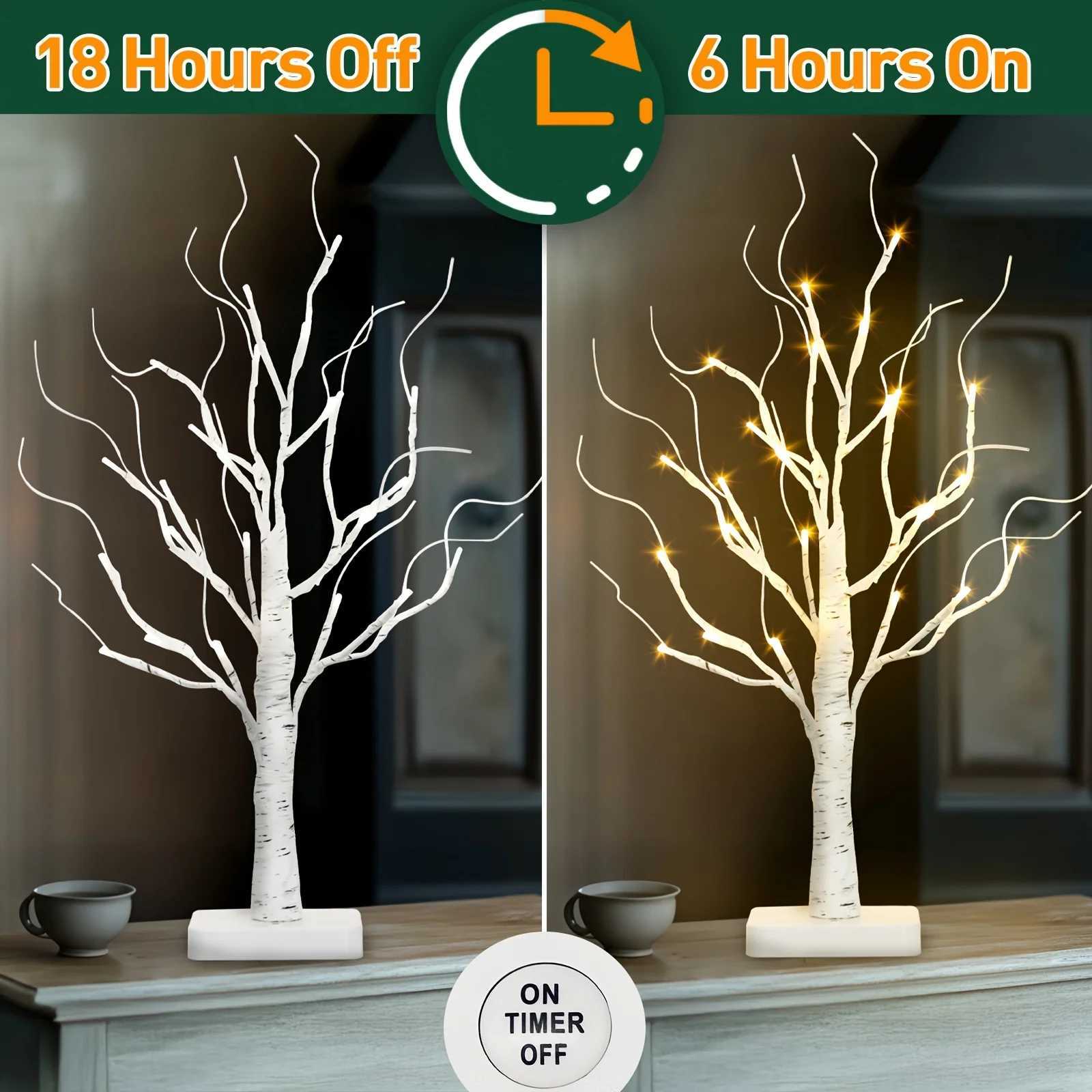 LED Birch Tree Lights Adjustable Twinkling Branches for Easter/Xmas/HalloweenUSB/3AA PoweredParty Bedroom Stage Indoor Decor H260316