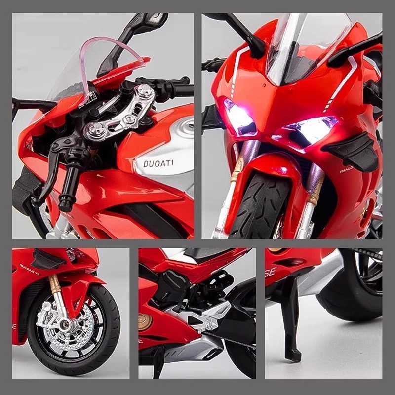 112 Ducati Panigale V4S Model Alloy Motorcycle Diecast Computer Desktop Ornaments Trendy Display Gift for Friend Kids Toys D260317