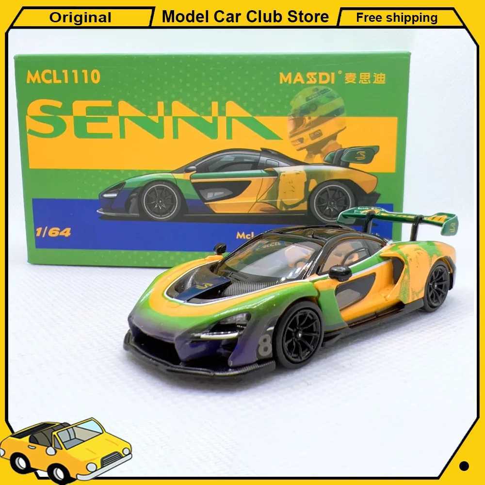 Masdi 164 Mclaren Senna MCL1110 Special Edition Sports Car Alloy Miniature Diecast Ornament Mclaren Collection Model Boy Gifts D260317