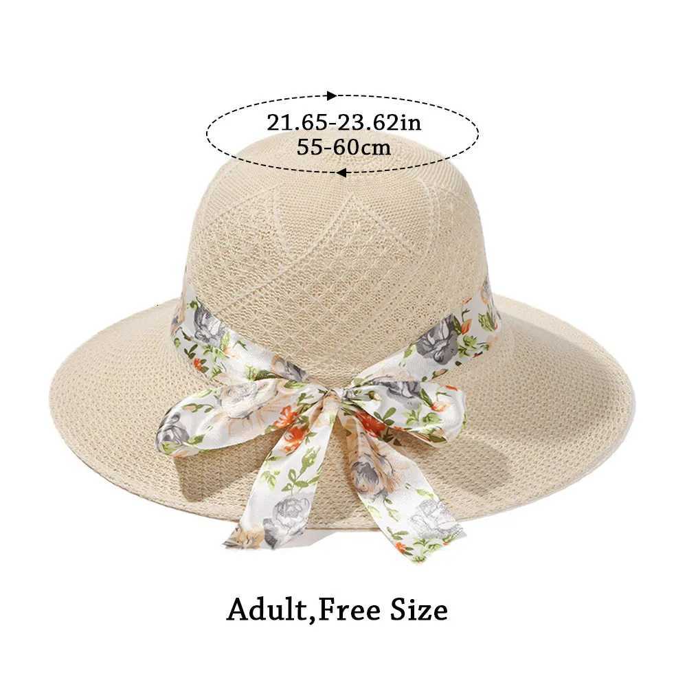 Summer Hats For Women Sun Hat Beach Ladies Fashion Ribbon Fishermans hat Lady Casual Sun Hats For Women Straw Hat H260317 - view 6