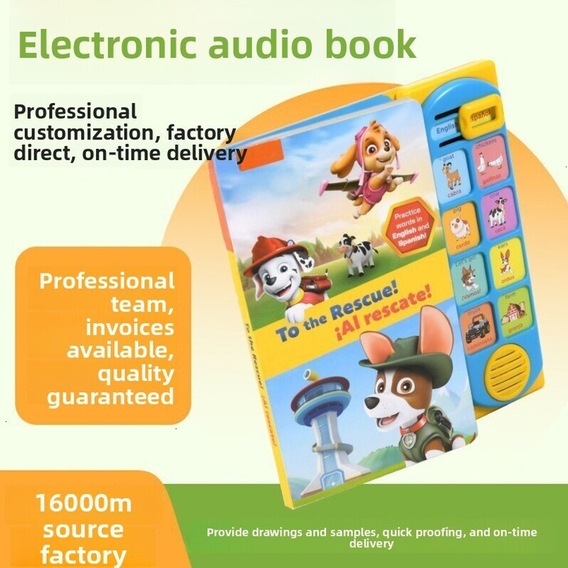 Manufacturer Customized Children's Early Education Educational Trigger Cartoon Animal Point Reading Sound Book