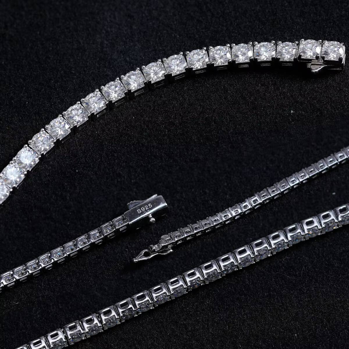 S925 Sterling Silver Classic 2/3/4/5mm Moissanite Tennis Bracelet for Men and Women Fine Jewelry Stylish and Stylish