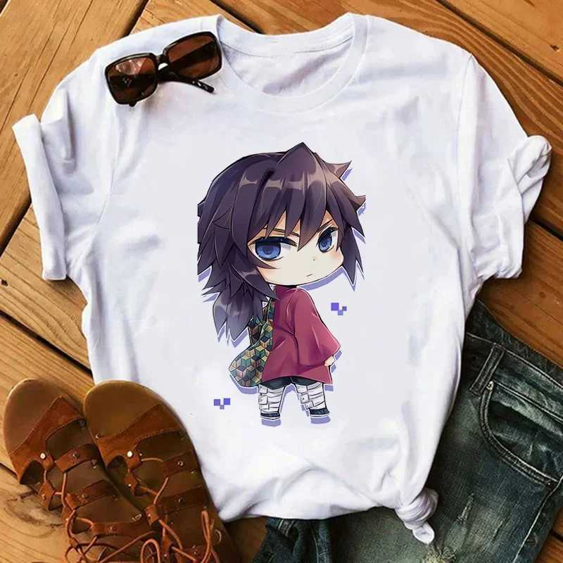 Kimetsu No Yaiba Kamado Nezuko Graphic Print T-shirt Women Harajuku Aesthetic White Tops Tshirt 2021 Japan Style Female T Shirt M260317