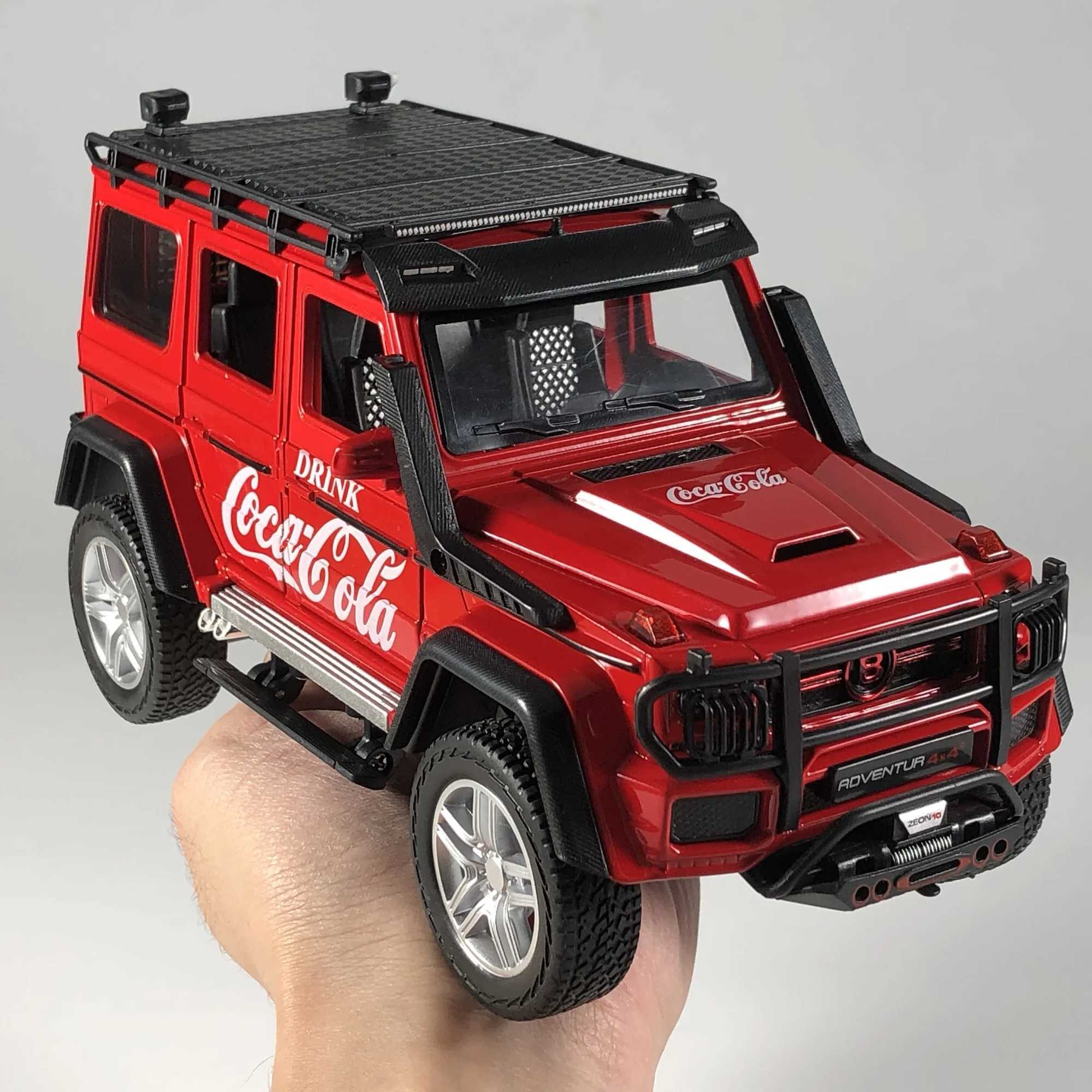 124 Benz G550 Coca Cola Off Road SUV Alloy Metal Diecast Model Car Desktop Display Collectible Ornament Holiday Present For Boy D260317