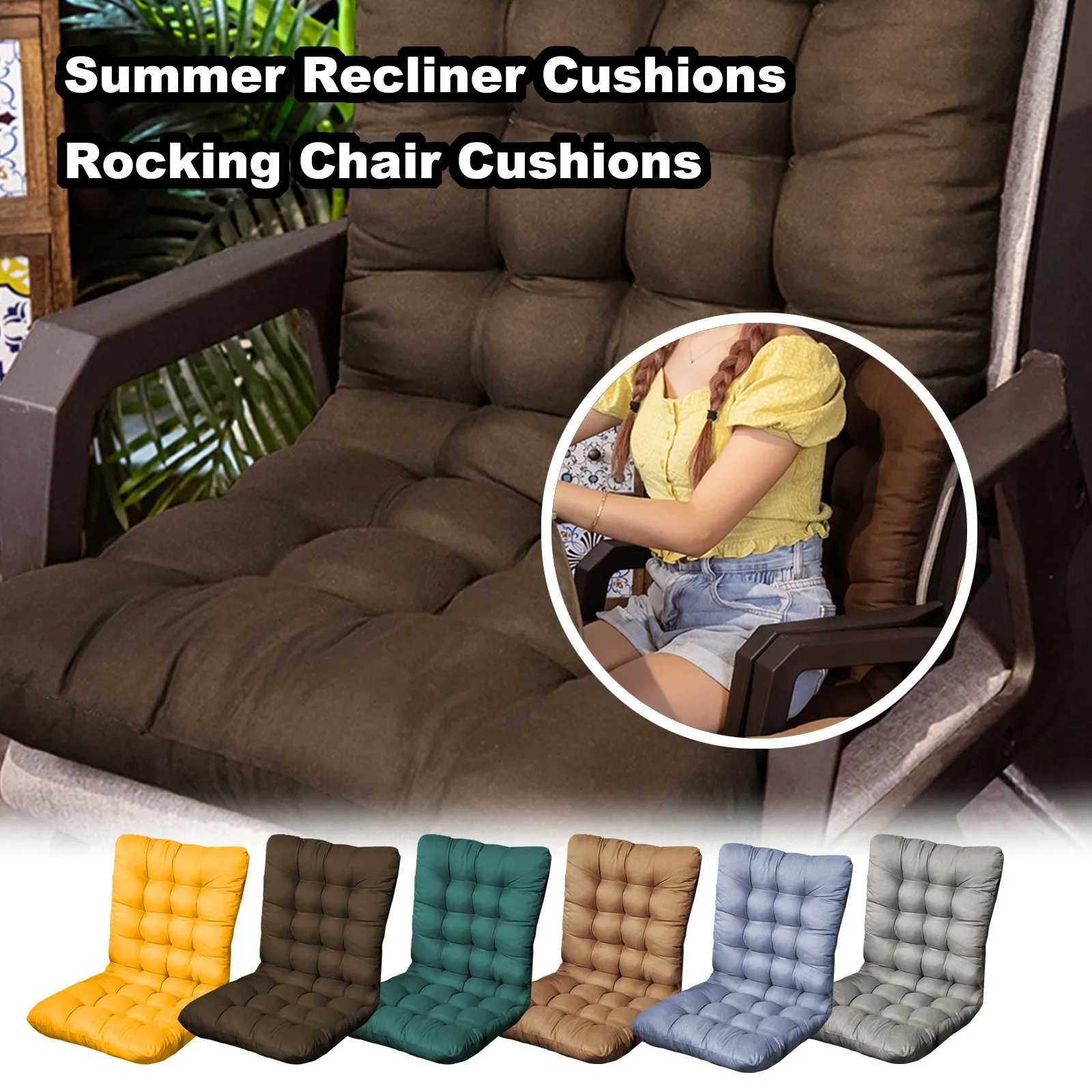 Summer Recliner Rocking Sofa Cushions Solid Color Soft and Comfortable Thickened Chair Cushions for Office Home Use D260317