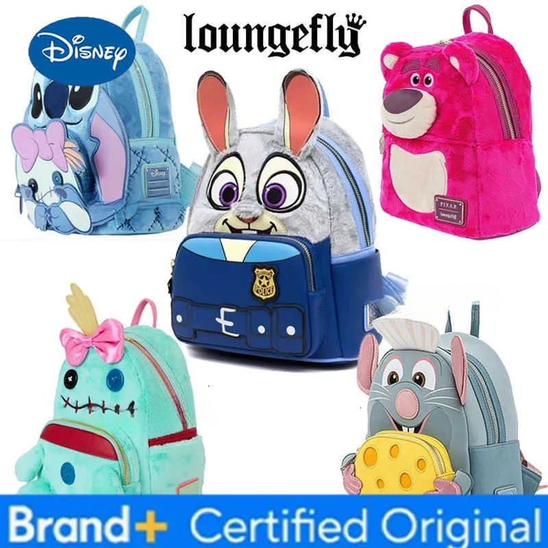 Disney new Loungefly Plush Skin Series Zootopia Judy Hopps Lotso Stitch Mini backpack